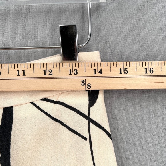 TWINSET Milano Palazzo Womens US4 IT40 Pants Cream Black Floral Print Wide Leg - Picture 6 of 16